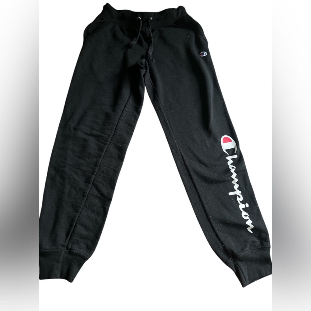 Champion Black Sweatpants with Elastic Cuffs